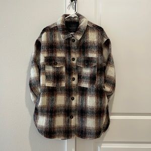 Sanctuary Oversize Plaid Shacket - M